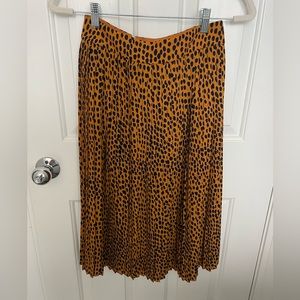 J Crew midi pleated skirt